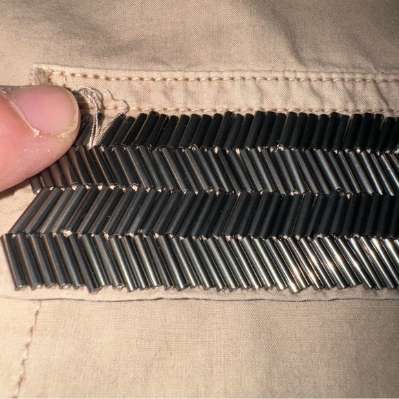 J Crew Women’s Tan Taupe Tunic Shirt Blouse with Bedded Chest Pockets Size 6 - Picture 9 of 13